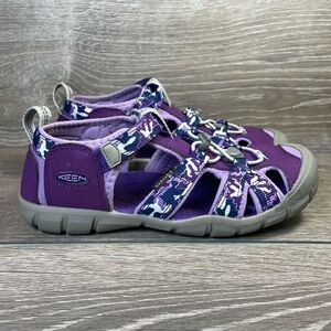 Keen Seacamp II CNX Little Girl Sz 3 Camo Tillandsia Waterproof Hiking Sandals